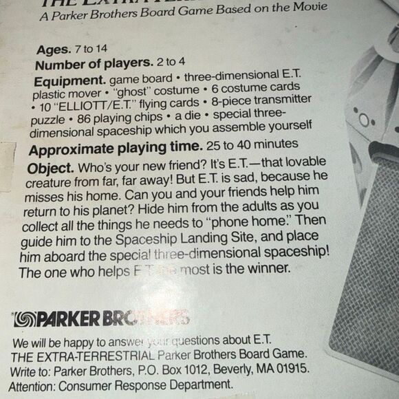 Vintage 1982 E.T. Extraterrestrial Parker Brothers Board Game No 157 Complete - Picture 10 of 11